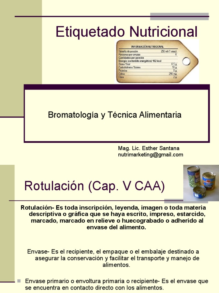 Rotulado | PDF | Alimentos | Nutrición