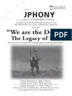 EUPHONY's 'We are the Dead' Concert Commemorating WWI