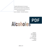 Deshidratación de alcoholes alexis