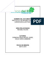 Protocolo Rh. Cardiovascular Fase I