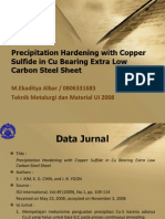 Precipitation Hardening With Copper Sulfide in Cu Bearing Extra Low Carbon Steel Sheet