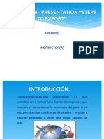 Evidencia 8 Presentation Steps To Export, Actividad de Aprendizaje 15.