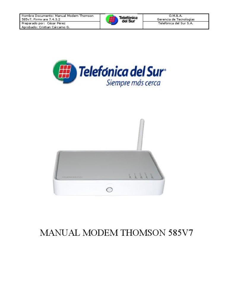 Thomson 585v7 user manual.