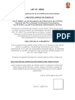 Certificado Domiciliario