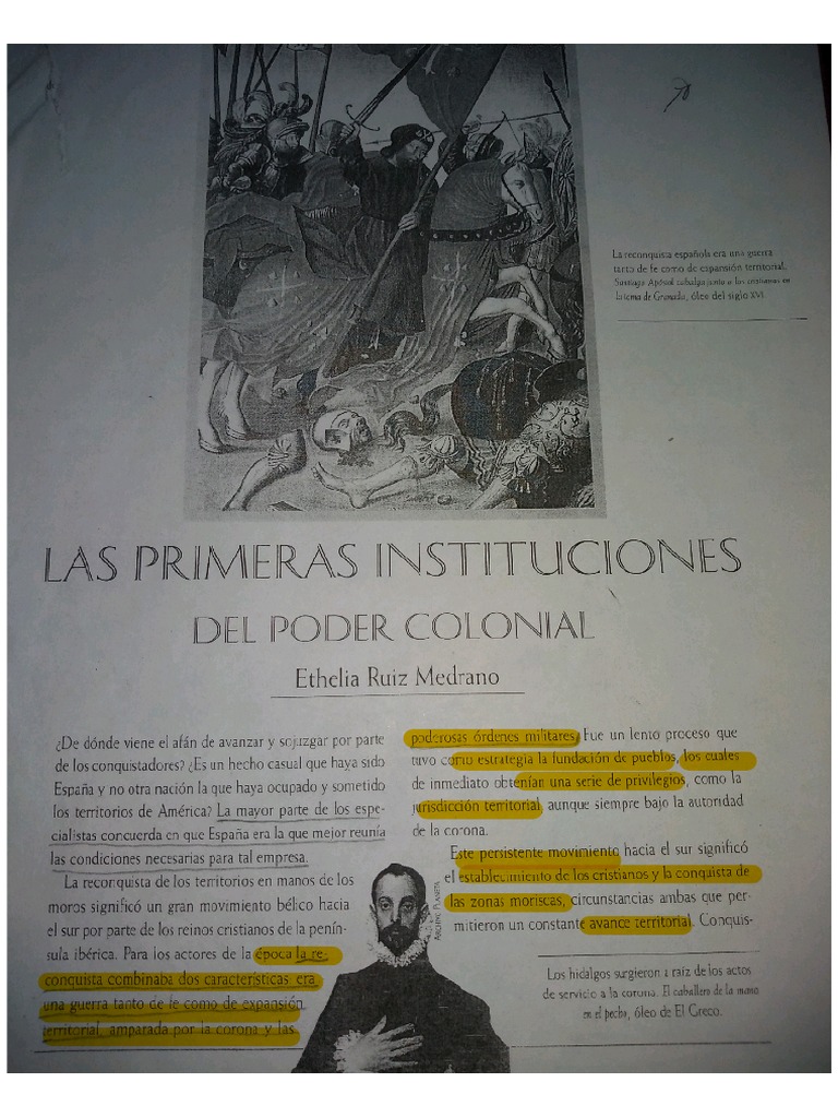 Las Primeras Instituciones Del Poder Colonial | PDF