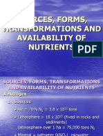 3 Sources, Forms, Transformations and Availability of Nutrients