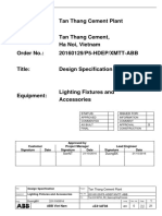 Design Specification for Lighting Fixtures