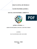 Ejercicios Desasrrollados de La Segunda Unidad de Quimica General - Baltazar Honorio John Alexander