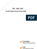 Together, We Can.: Platform Election 2009