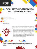 Local Revenue Generation and LGU Forecasting