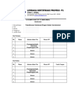 Daftar Hadir Penyelenggara Dan Asesor Kompetensi Konvensional