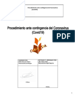 Procedimiento Ante Contingencia Del Coronavirus