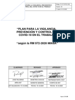 Plan Para La Vigilancia, Prevención y Control Del Covid-19 en El Trabajo Rm 972-2020 Minsa