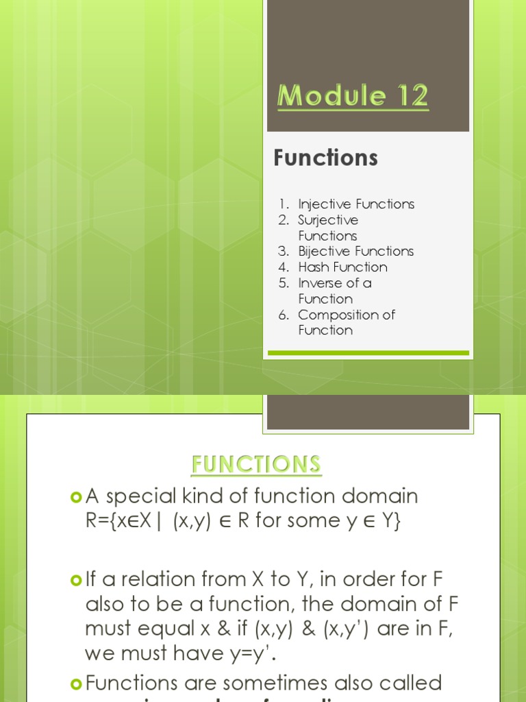 Discrete Math Module 12 Functions | PDF | Function (Mathematics ...