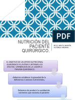 Nutrición Del Paciente Quirúrgico.: R1Cg Mixtli Martín Astorga Medina