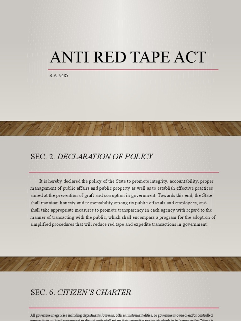 Anti Red Tape Act PDF Complaint U.S. Securities And Exchange
