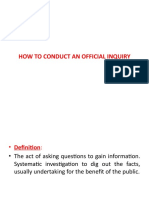 How To Conduct An Inquiry