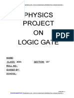 Logic Gates - Class 12 Physics Investigatory Project Report - PDF Download
