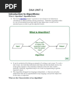 Daa Unit-1: Introduction To Algorithms