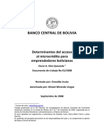 2. Determinantes Del Acceso Al Microcrédito Para Emprendedores Bolivianos
