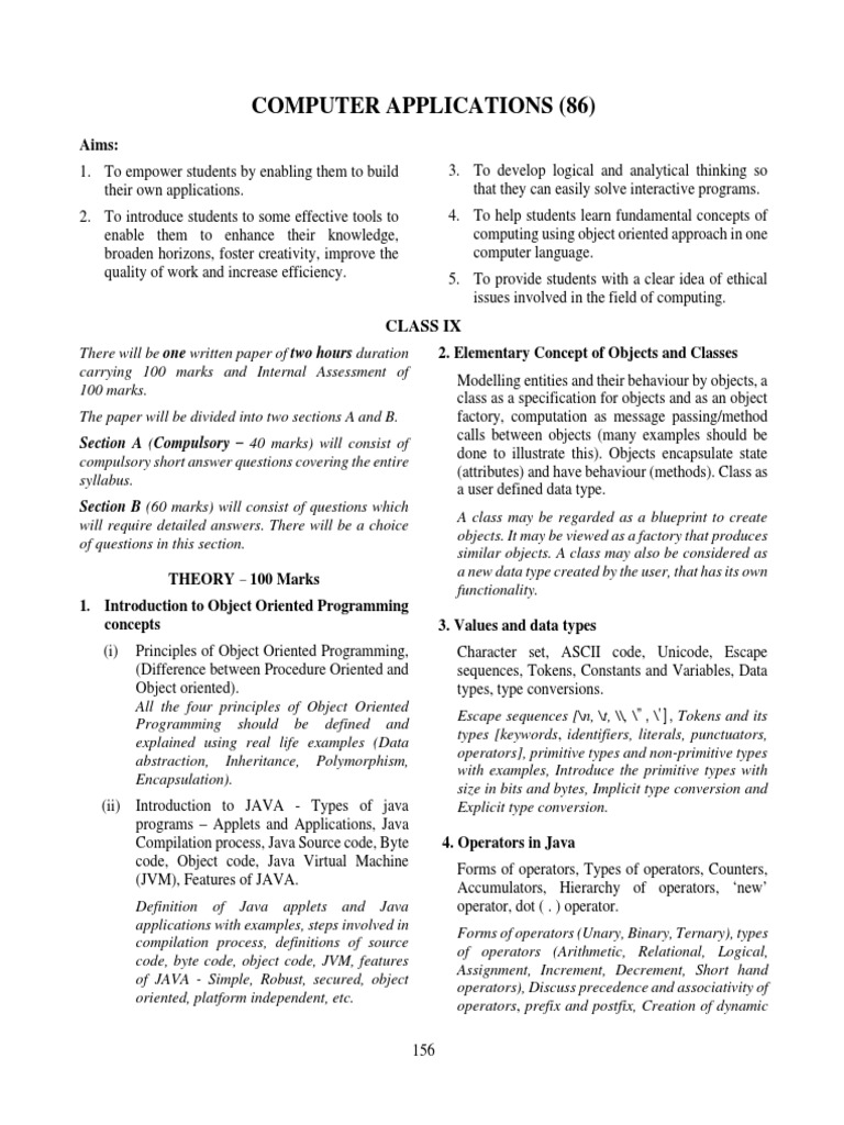 ICSE Computer Applications | PDF | Class (Computer Programming ...