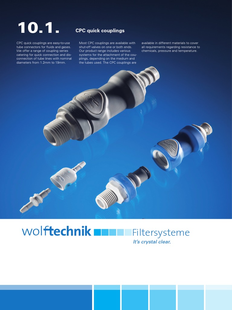 CPC Quick Couplings Overview | PDF | Pipe (Fluid Conveyance ...