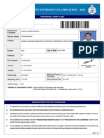 Odisha Joint Entrance Examination - 2021: Provisional Admit Card