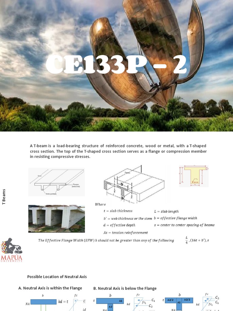 T-Beam Analysis and Design Guide | PDF | Beam (Structure) | Bending