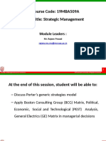 Course Code: 19MBA509A Course Title: Strategic Management: Module Leaders