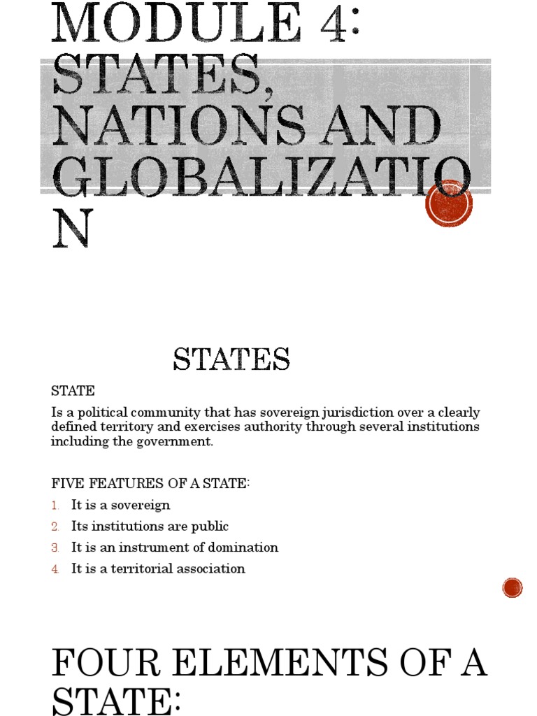State, Nations, and Globalization | PDF | State (Polity