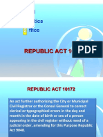 Ational Tatistics Ffice: Republic Act 10172