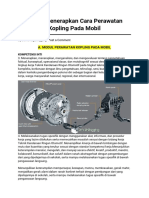 Modul Menerapkan Cara Perawatan Kopling Pada Mobil