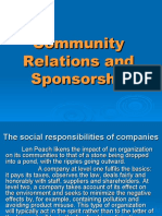 Community Relations and Sponsorship