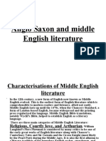 Anglo Saxon and Middle English Literature English Lit