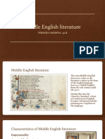 Middle English Literature, Yakubova