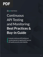 Continuous API Testing and Monitoring:: Best Practices & Buy-In Guide