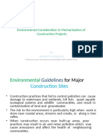 Environmental Consideration in Mechanisation of Construction Projects