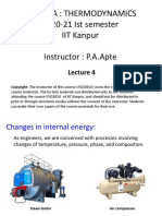 Eso201A: Thermodynamics 2020-21 Ist Semester IIT Kanpur Instructor: P.A.Apte