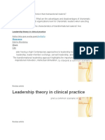 Leadership Theory in Clinical Practice: Add To Mendeley