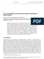 Life Cycle Guideline of Petrochemical Plant Underground Piping System