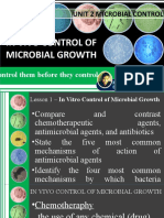 Unit 2 Lesson 2 in Vivo Control of Microbial Growth
