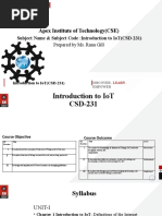 Apex Institute of Technology (Cse) : Subject Name & Subject Code:Introduction To Iot (Csd-231)