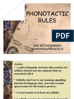 7 Phonotactical Rules