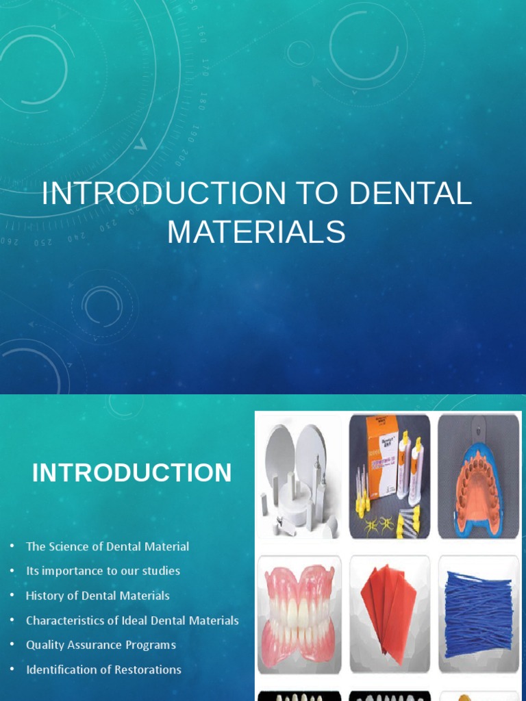 DENTAL Materials PDF Medical Specialties Dentistry