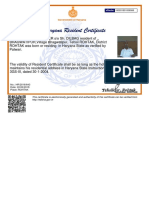 Haryana Resident Certificate for JITENDER