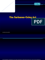 The Sarbanes-Oxley Act The Sarbanes-Oxley Act