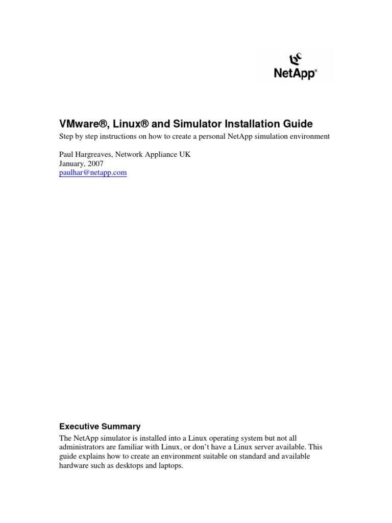 Vmware Linux Simulator Installation | PDF