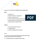 Checklist of Docs For Submission NBTC