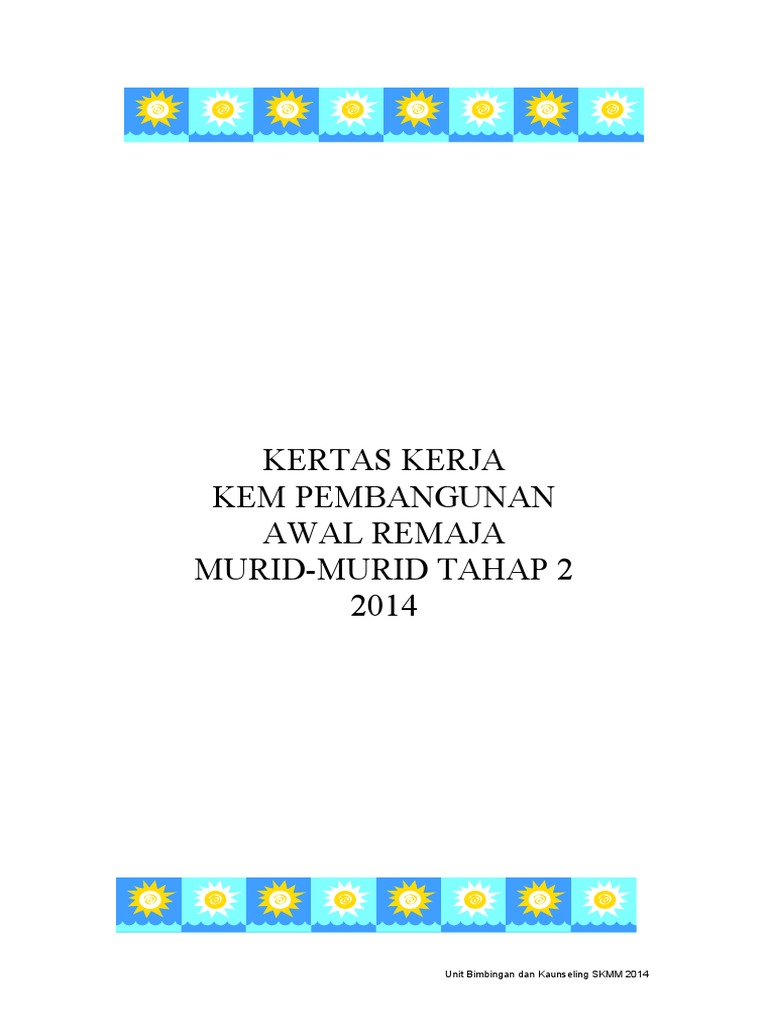 Kertas Kerja Kem Pembangunan Awal Remaja Pdf