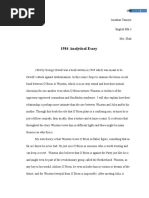 Download 1984 Analytical Essay by Jonathan Tamayo SN52298475 doc pdf